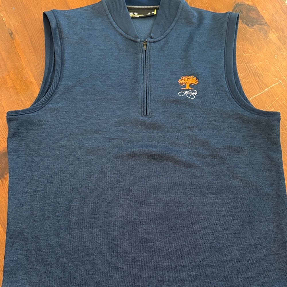 Navy Zip-Up golf Vest with Kiawah logo
